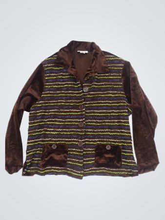 Rafael Damen gestreifte Cordjacke