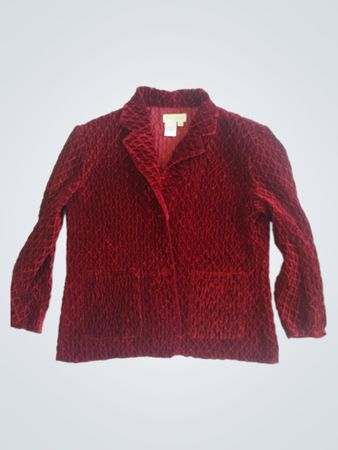 Großer Cavalier von St. Paul Roter Samt Texturierter Blazer