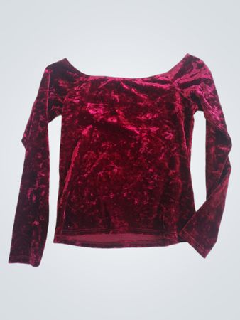 Charlotte Russe Velvet Off-the-Shoulder Top
