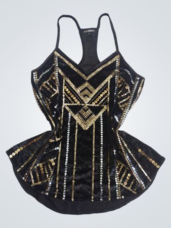 Express Pailletten-beschichtetes Samt-Cami-Top