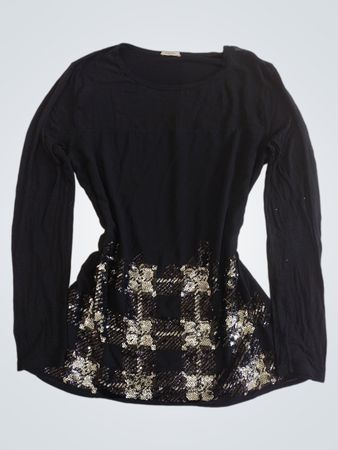 Intimissimi Langarm-Glitzer-T-Shirt