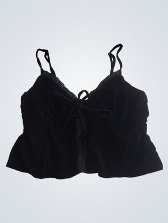 Aeropostale Black Velvet Cami Top