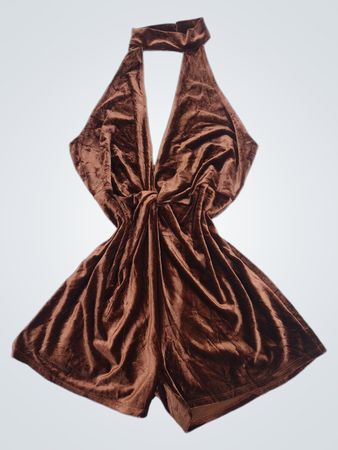 Dee Elly Samt Halter Neck Jumpsuit