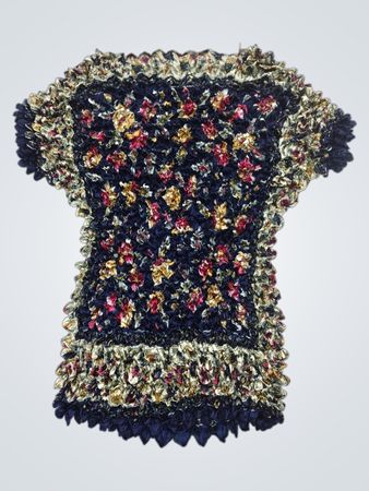 Mit Gummizug verzierter Blumenmuster-Top
