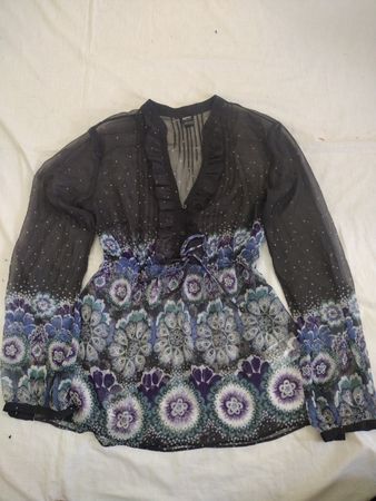 Esprit Collection Damen Transparente Blumenmuster Bluse