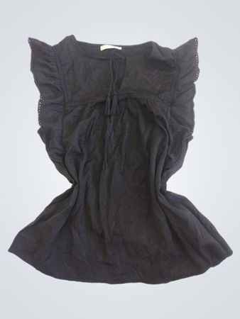 CAMAIËU Schwarzes Rüschenshirt
