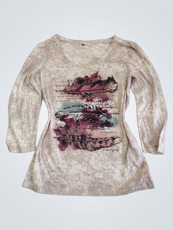 Langarmshirt mit Federdruck