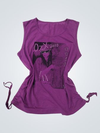 Lila Tanktop mit Grafikdruck