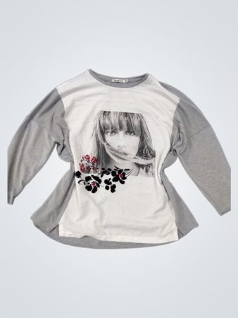 Stradivarius Grafikdruck Langarm-Top