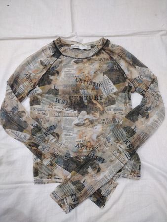 Bershka Langarm-Mesh-Top