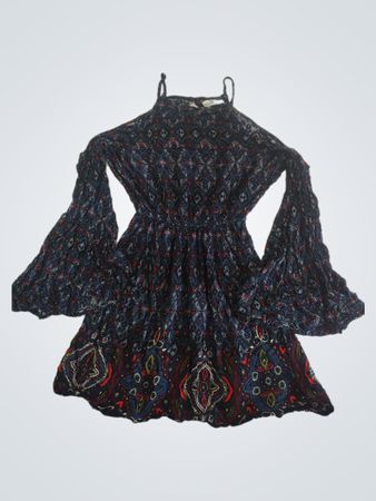 Abercrombie & Fitch Women's Cold Shoulder Bell Sleeve Dress