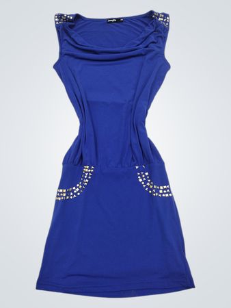 Jennyfer Blue Studded Mini Dress
