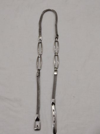 Silbernes Mesh-Gürtel mit ovalen Gliedern