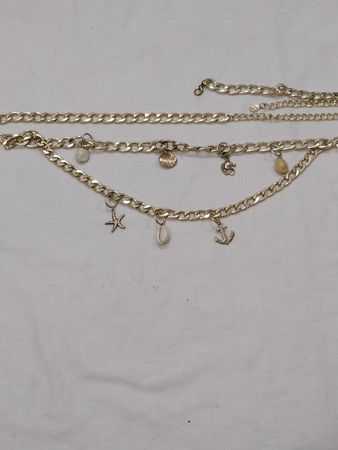 Goldkette Gürtel mit nautischen Charms