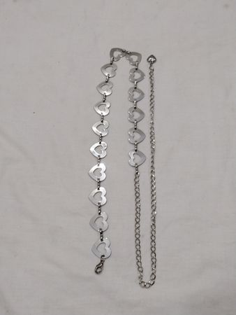 Silberne Herzkette Gürtel