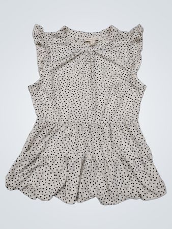 monteau Los Angeles Polka Dot Ruffle Tiered Top