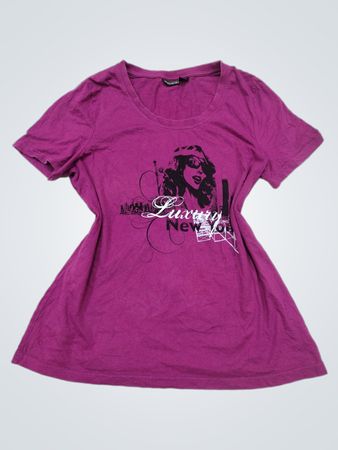 Esmara Damen lila "Luxury New York" Grafik T-Shirt