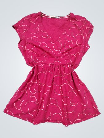 Boden Pink Bedrucktes Kurzarmkleid