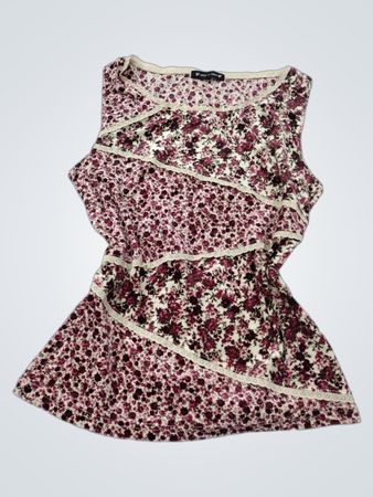MINX Floral Print Ärmelloses Top