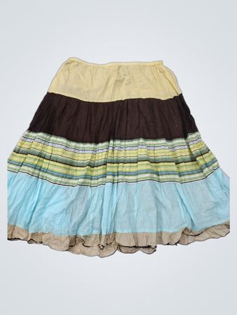 Nevada Women's Tiered Striped Maxi Skirt