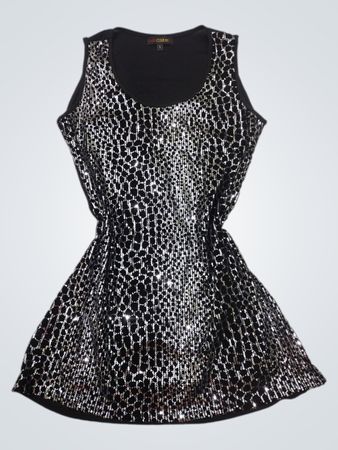Candy Couture Pailletten ärmelloses Kleid
