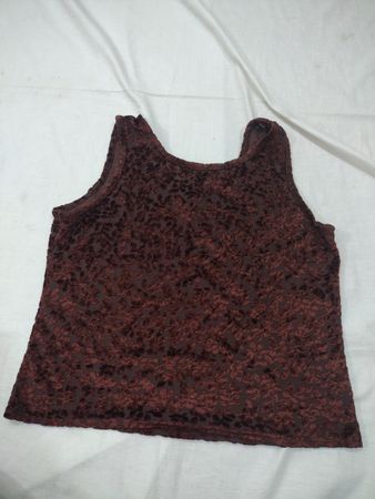 Sarah Spencer Velvet Burnout Tank Top