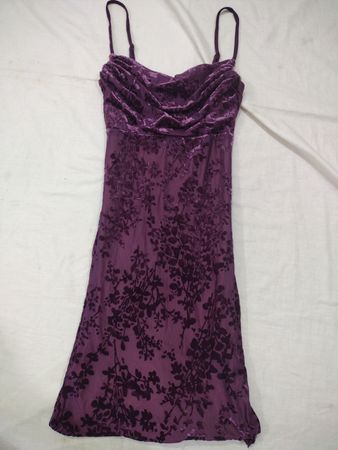 Windsor Purple Floral Velvet Midi Dress