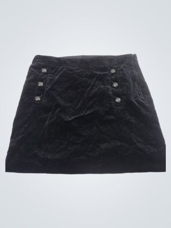 Banana Republic Black Velvet A-Line Mini Skirt