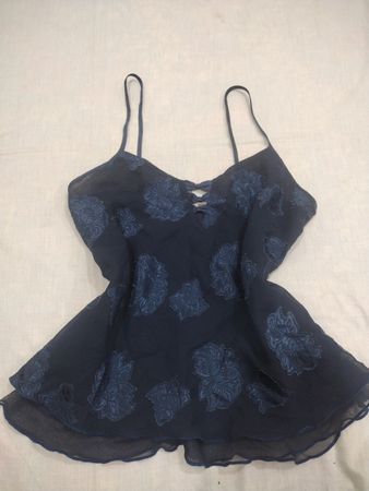 After Eden Navy Blue Floral Lace Camisole
