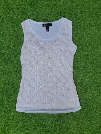 INC International Concepts Sequin Sleeveless Top