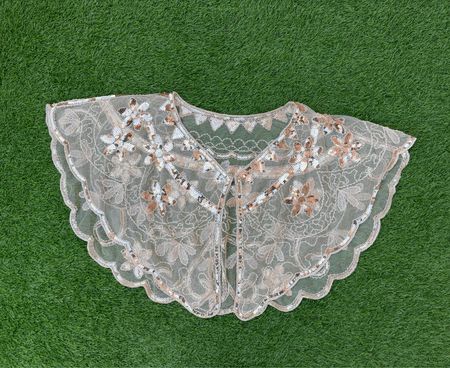 Sequin Embroidered Lace Cape