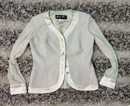 Young Choi Women's Sheer Sleeve Blazer