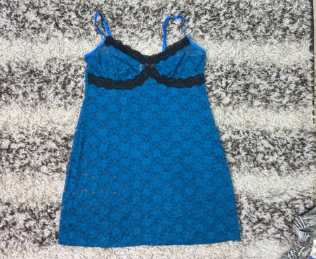 Vestito a sottoveste "George" in pizzo blu