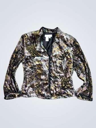 Coldwater Creek Women's Printed Velvet Jacket