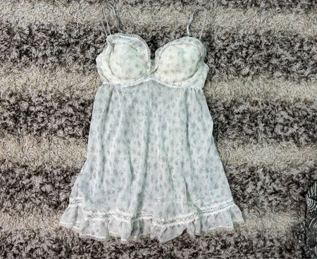 Sheer Floral Babydoll Lingerie with Lace Trim