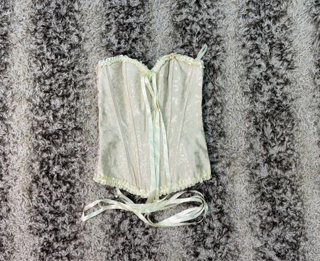 Cream Corset with Lace Trim