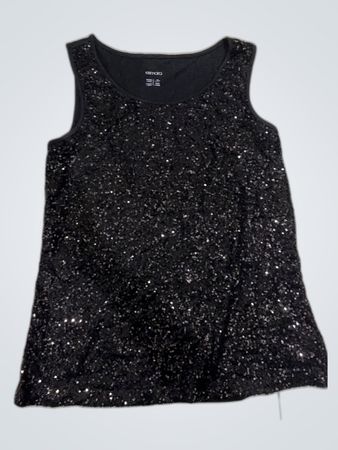 Black Sequined Tank Top
