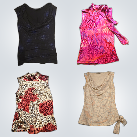 Printed Vintage Style Blouses