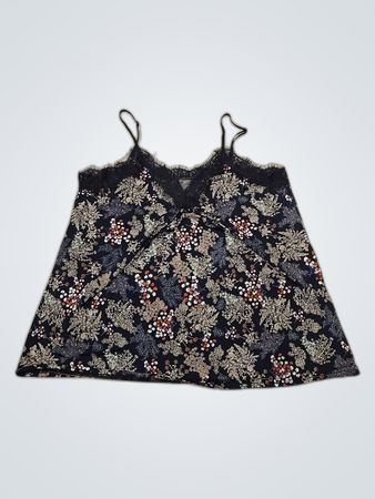 Lace-Trimmed Floral Camisole
