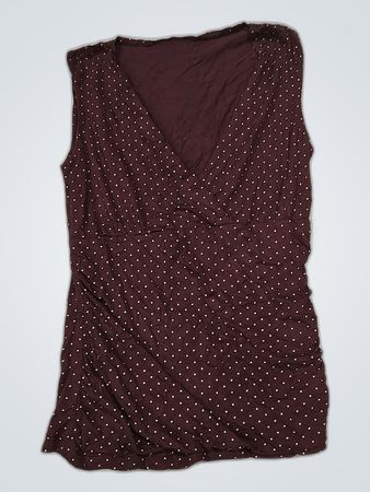 Blouse with White Polka Dots