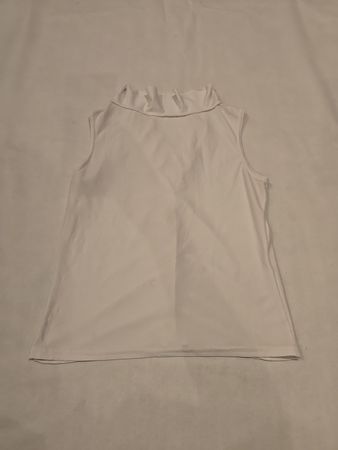White Ruffled Tank Top