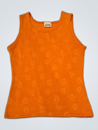 Glitzy Orange Tank Top