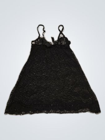 Topshop Black Lace Slip Dress