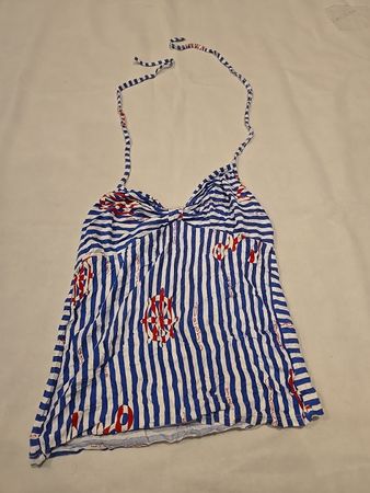 Nautical Striped Halter Camisole Top