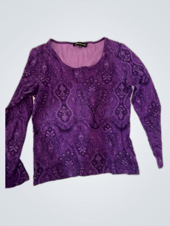 Jones New York Purple Paisley Sweater