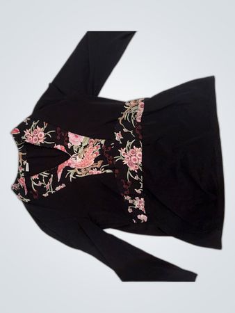 Topshop Embroidered Floral Blouse