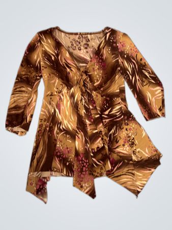 Brown Floral Blouse