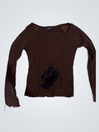Jones Brown Long-Sleeve Top