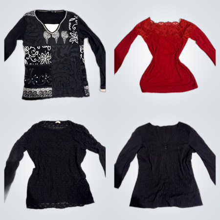 Y2k Long Sleeve Euro Tops