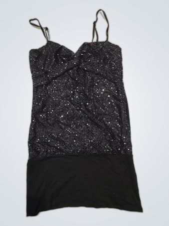 Black Sequin Tank Top